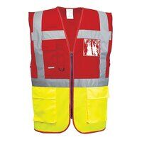 Paris Hi-Vis Contrast Executive Vest  (Yellow/Red / L / E)