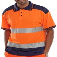 Pk Shirt Two Tone Orange / Navy XXXL