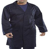 Poly Cotton Warehouse Coat Navy Blue 40