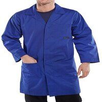 Poly Cotton Warehouse Coat Royal Blue 42