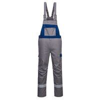 Portwest Bizflame Industry Two Tone Bib and Brace (Grey / XXL / R)