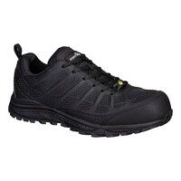 Portwest Composite Textile Trainers S1PS ESD SR FO (Black / 44 / Regular Fit)