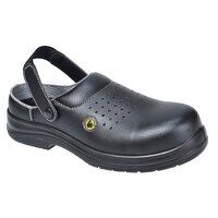 Portwest Compositelite ESD Perforated Safety Clog SB AE (Black / 48 / R)