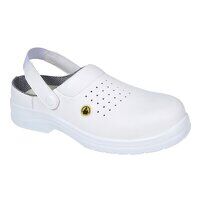 Portwest Compositelite ESD Perforated Safety Clog SB AE (White / 42 / R)