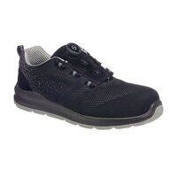 Portwest Compositelite Wire Lace Safety Trainers Knit S1P (Black/Grey / 37 / Regular Fit)