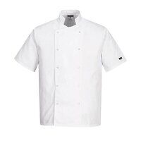 Portwest Cumbria Chefs Jacket S/S (White / XX...