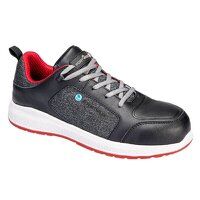 Portwest Eco Composite Trainers S3S SR (Black/Red / 46 / Regular Fit)