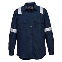 Portwest FR Lightweight Anti-static Shirt (Navy / M / Regular)