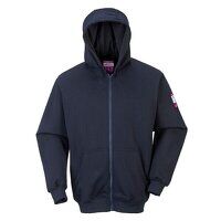 Portwest FR Zip Front Hooded Sweatshirt (Navy...