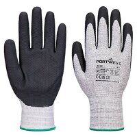 Portwest Grip 13 Nitrile Diamond Knit Glove (Pk12) (Grey/Black / M / R)