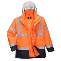 Portwest Hi-Vis 4-in-1 Contrast Traffic Jacke...