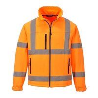 Portwest Hi-Vis Classic 3 Layer Softshell Jacket (Orange / XXL / Regular Fit)