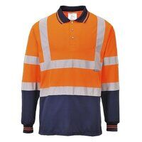 Portwest Hi-Vis Contrast Long Sleeved Polo Sh...
