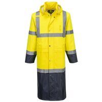 Portwest Hi-Vis Contrast Raincoat 122cm (Yell...