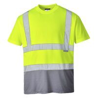 Portwest Hi-Vis Contrast T-Shirt S/S  (Yellow...