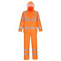Portwest Hi-Vis Packaway Rain Suit  (Orange /...