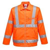 Portwest Hi-Vis Polycotton Bomber Jacket (Ora...