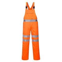 Portwest Hi-Vis Polycotton Service Bib and Brace (Orange / XL / Regular Fit)