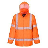 Portwest Hi-Vis Rain Jacket (Orange / XXXL / ...