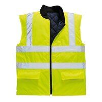 Portwest Hi-Vis Reversible Bodywarmer (Yellow...