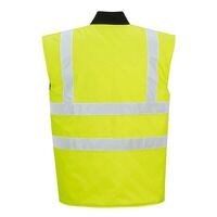 Portwest Hi-Vis Reversible Bodywarmer (Yellow / XL / Regular Fit)