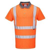 Portwest Hi-Vis Short Sleeved Polo Shirt (Ora...