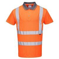 Portwest Hi-Vis Short Sleeved Polo Shirt (Ora...
