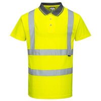 Portwest Hi-Vis Short Sleeved Polo Shirt (Yel...