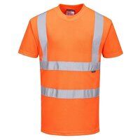 Portwest Hi-Vis Short Sleeved T-Shirt  (Orange / XXL / Regular Fit)