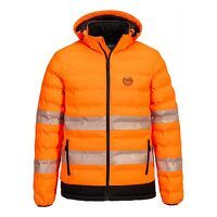 Portwest Hi-Vis Ultrasonic Heated Tunnel Jacket (Orange/Black / XL / R)
