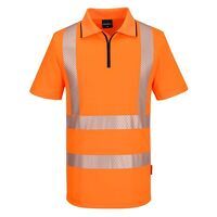 Portwest KX3 Sport Hi-Vis Zip Short Sleeved P...