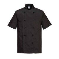 Portwest Kent Chefs Jacket S/S (Black / S / R...