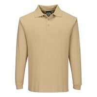 Portwest Modaflame Knit FR Long Sleeve Polo Shirt (Tan / S / R)