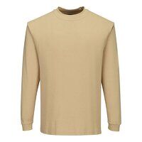 Portwest Modaflame Knit FR Long Sleeve T-Shirt (Tan / L / R)