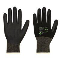 Portwest NPR15 Foam Nitrile Bamboo Glove (Pk12) (Black / L / R)