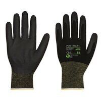 Portwest NPR15 Foam Nitrile Bamboo Glove (Pk12) (Black / S / R)