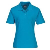 Portwest Naples Womens Polo Shirt (Aqua / L /...