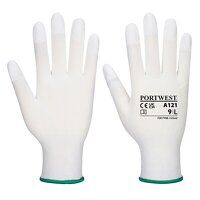 Portwest PU Fingertip Gloves (White / L / R)