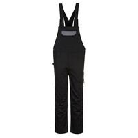 Portwest PW2 Bib and Brace (Black/Zoom Grey / L / Regular Fit)