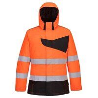 Portwest PW2 Hi-Vis Winter Jacket (Orange/Bla...