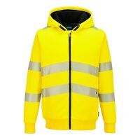 Portwest PW321 Hi-Vis Zipped Winter Hoodie (Y...