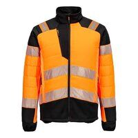 Portwest PW3 Hi-Vis Hybrid Baffle Jacket (Ora...