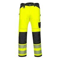 Portwest PW3 Hi-Vis Lightweight Stretch Work Trousers (Yellow/Black / 41 / Regular Fit)