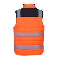 Portwest PW3 Hi-Vis Reversible Bodywarmer (Orange/Black / M / Regular Fit)