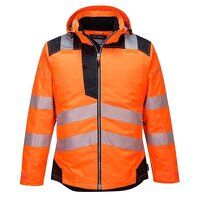 Portwest PW3 Hi-Vis Winter Jacket (Orange/Bla...