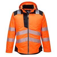 Portwest PW3 Hi-Vis Winter Jacket (Orange/Bla...