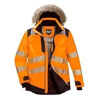 Portwest PW3 Hi-Vis Winter Parka Jacket (Oran...