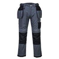 Portwest PW3 Holster Work Trousers (Zoom Grey/Black Short / 33 / S)