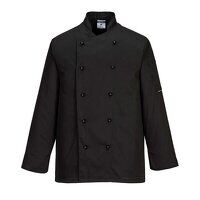 Portwest Somerset Chefs Jacket L/S (Black / S...