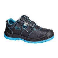 Portwest Steel Action Leather Sandal S1P SR FO (Black/Blue / 40 / B)